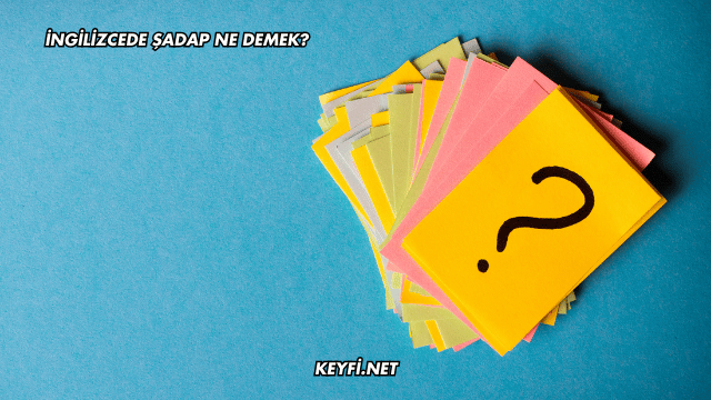 İngilizcede Şadap Ne Demek?