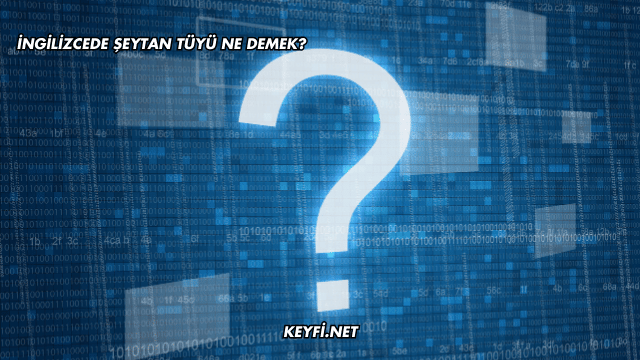 İngilizcede Şeytan Tüyü Ne Demek?